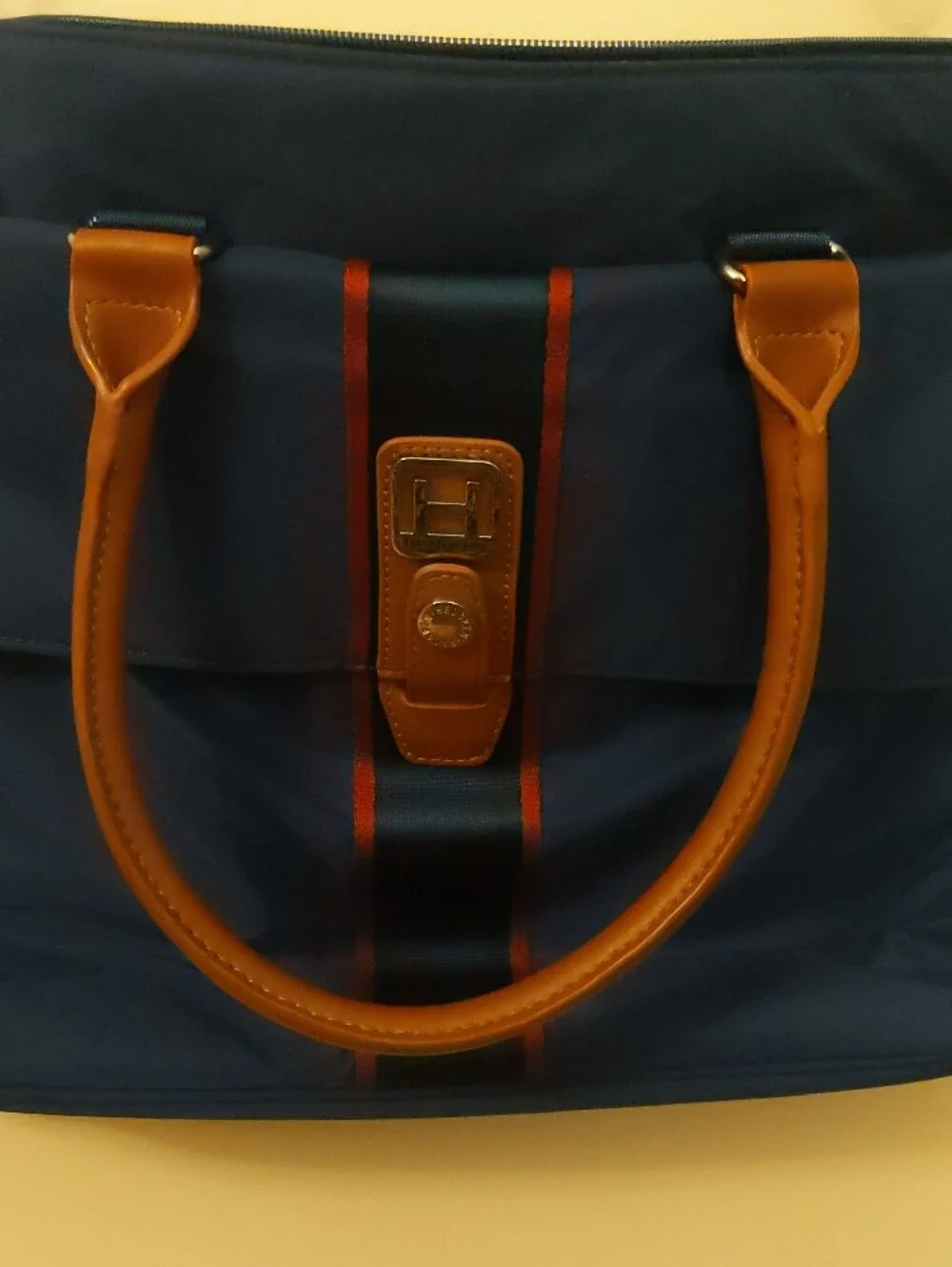 HEDGREN Navy Blue Zipup Tote - Picture 5 of 5